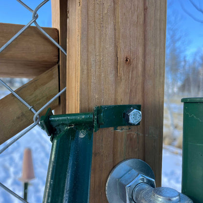 Fully Adjustable Gate Post Side Brace – T-Post or Wood Post Support