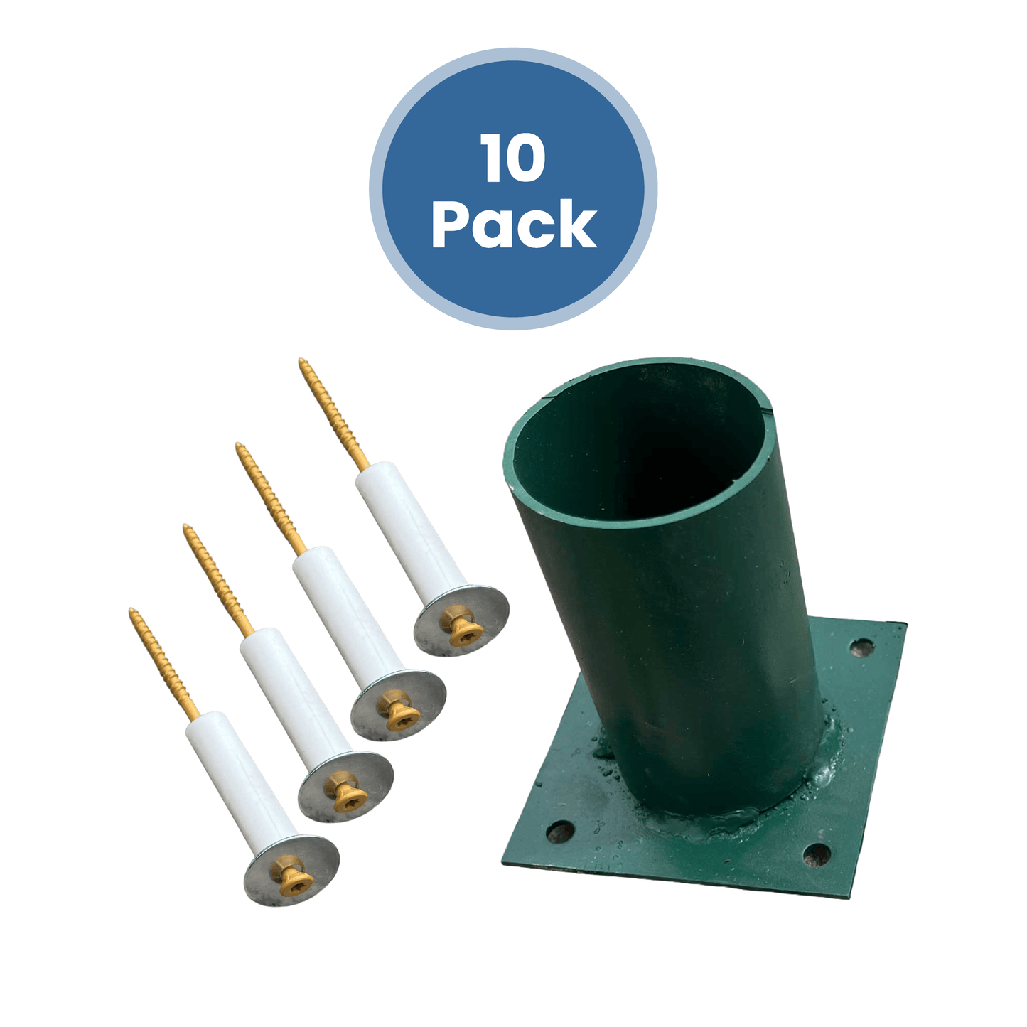 Base Sleeve for Wood Fence Posts (10-Pack) | Fence Easier