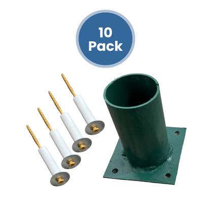 Base Sleeve for Wood Fence Posts (10-Pack) | Fence Easier