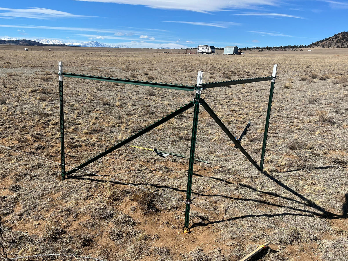 Level Ground T-Post Fence Complete Corner Bracing | Fence Easier