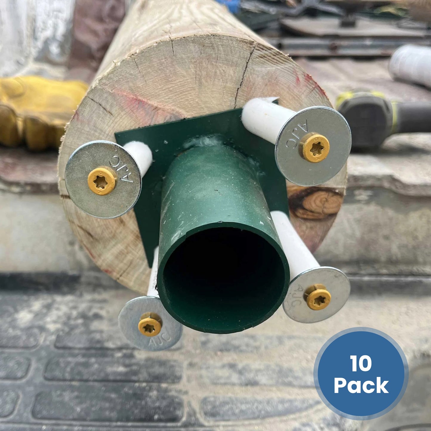 Base Sleeve for Wood Fence Posts (10-Pack) | Fence Easier